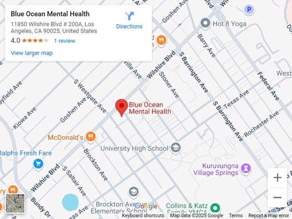 Get Directions to Blue Ocean Mental Health in Los Angeles, CA